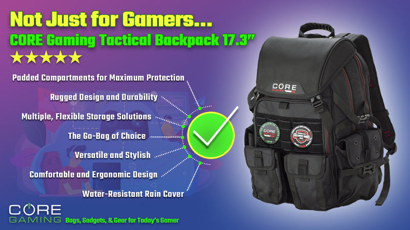 CORE Gaming’s Tactical Backpack Scores Top Marks for Storage, Protection, and Style