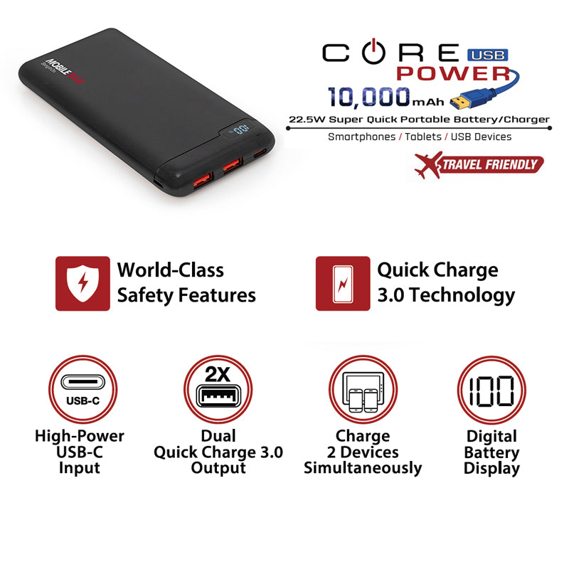 CORE Power 10,000mAh USB Power Charger