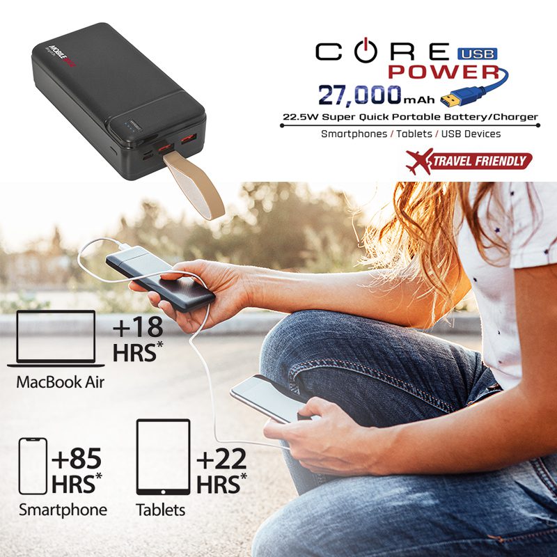 CORE Power 27,000mAh USB Power Charger