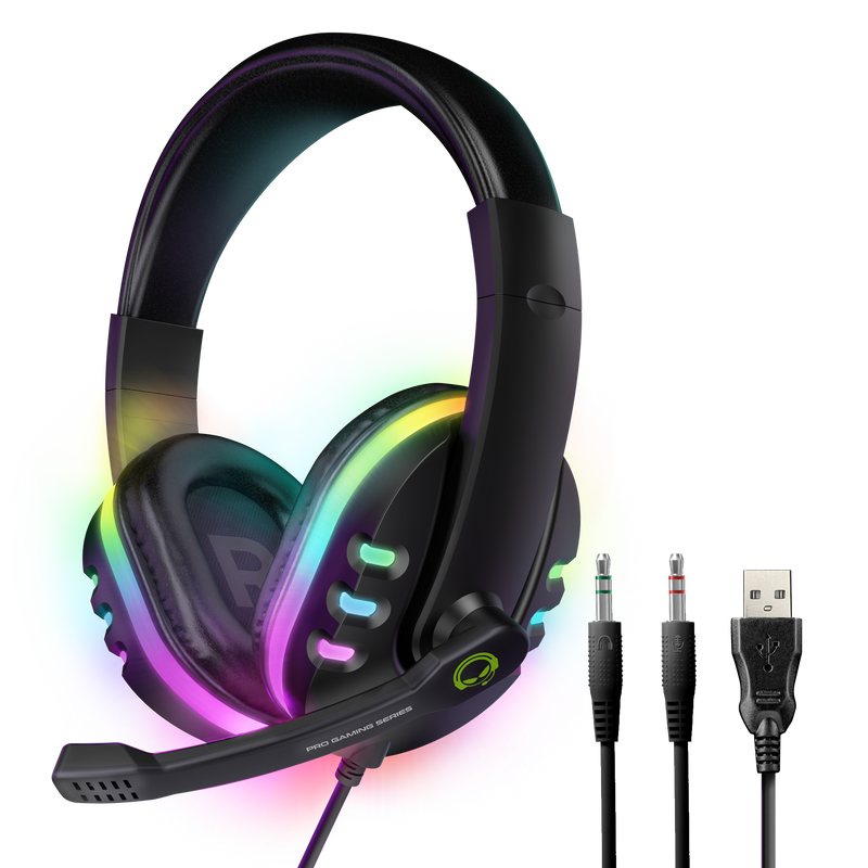 HyperGear SoundRecon RGB LED Gaming Headset - Black