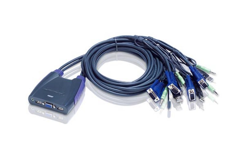 4 Port USB VGA/Audio Cable KVM