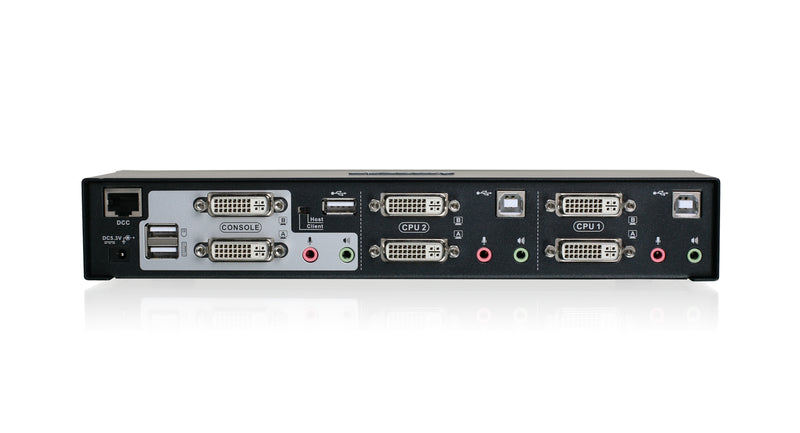 2-Port DualView Dual-Link DVI KVMP Switch with Audio (TAA Compliant)