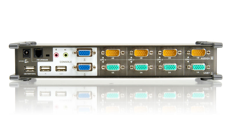 4-Port DualView USB VGA KVMP Switch with audio and Cables (TAA Compliance)